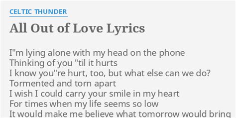 all of love lyrics|i'm lying alone lyrics.